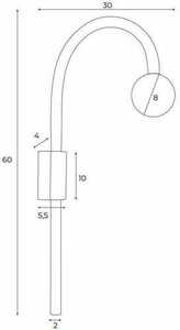 Max Light ENIGMA W0344 röd LED-vägglampa, 2 W, 60 cm small 2