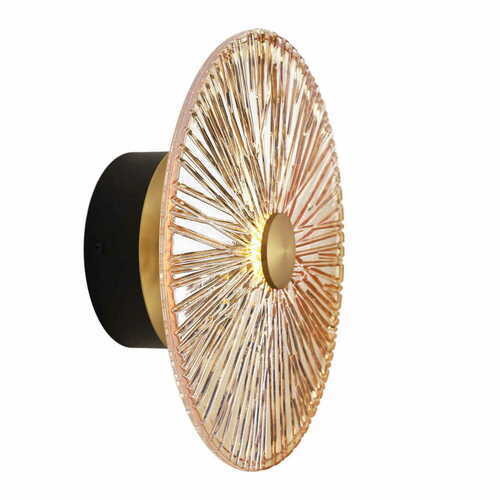 Kontrollera Vägglampa Max Light Allure W0355 matt guld glas LED 28 cm
