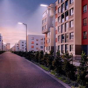 Spectrum STREETOS 2 150W LED-gatubelysning, grå, med skymningssensor small 4