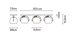 Fabbian Beluga Trippel Plafond/Chandelier - Vit - D57 G31 01 2 Fabbian Beluga Trippel Plafond/Chandelier - Vit - D57 G31 01 small 2