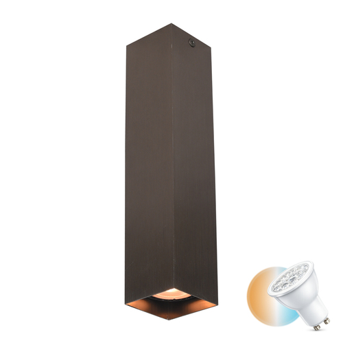 Kontrollera Utanpåliggande lampa Italux Ander GU10 brun aluminium CLN-28394-L-BRO