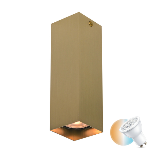 Kontrollera Italux svart ytmonterad GU10 lampa aluminium CLN-28394-M-GD