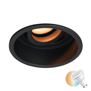 Inbyggd armatur Italux svart GU10 aluminium 9 cm DL-88290-GU-BK small 0