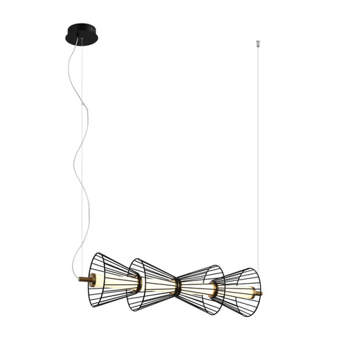 Kontrollera Pendellampa Italux svart LED 3000K 15W 63 cm PND-63849-4-BK