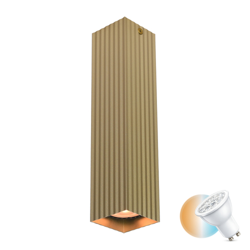 Kontrollera Utanpåliggande lampa Italux GU10 gyllene aluminium CLN-37492-L-GD