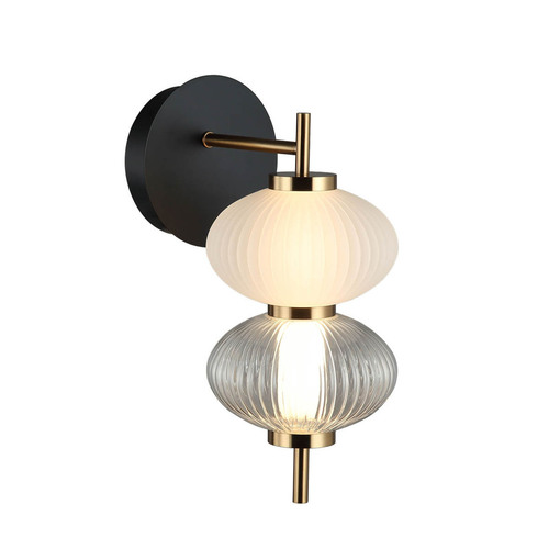 Kontrollera Vägglampa Italux svart LED 3000K 8W 35 cm WL-84938-2-BK