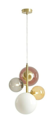 Kontrollera Taklampa Aldex Bloom 4 mässing glas 1111L40
