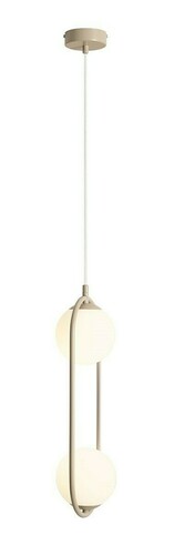 Kontrollera Pendant Light Aldex Riva 2 Beige Metall Glas 1086H17