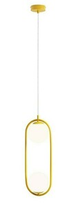 Pendellampa Aldex Riva 2 Mustard 1086H14 – senapsgul ram, 2 vita glasklot, 2x E14 small 0