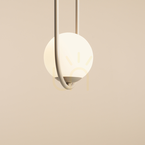 Kontrollera Pendellampa Aldex Riva beige glas metall 1086G17