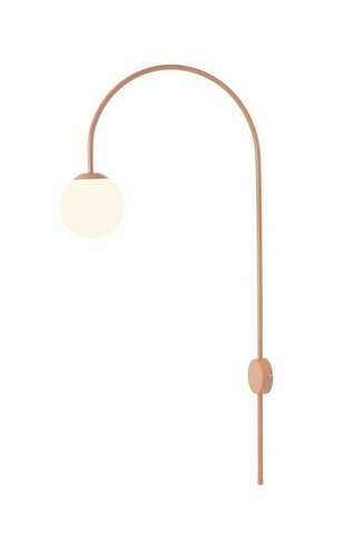 Kontrollera Vägglampa Aldex röd metall och glas 1 ljuskälla 1116C11