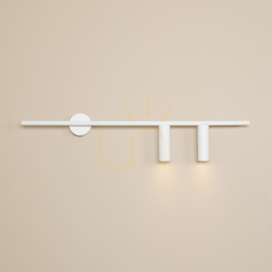Aldex TREVO 2 1104D_2 vägglampa, högerutförande, matt vit, 80 cm, 2×GU10 mini small 1
