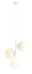 Pendellampa Aldex Fin 3 M vit, 3 glasglober 20 cm, 1120E_M small 0