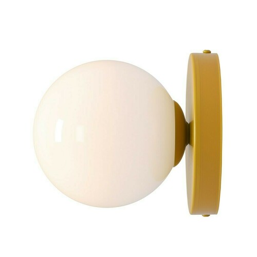 Kontrollera Vägglampa Aldex Ball II senapsgul metall glas 1126C14_S