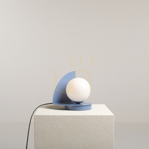 Kontrollera Aldex Loop 1125B16 bordslampa, dämpat blå metall och glas