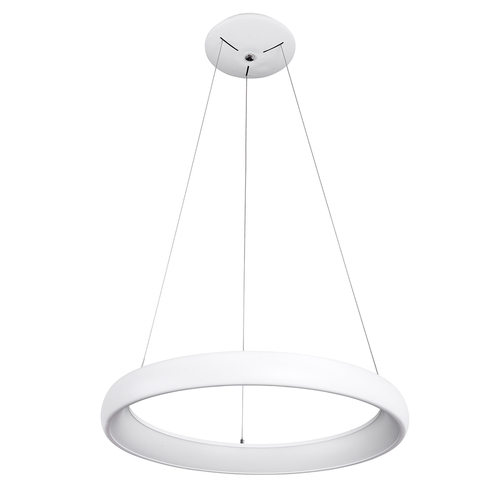 Kontrollera Italux Vit LED Pendellampa 61 cm 3000K 50W SKU 5280-850RP-WH-3