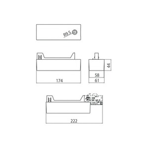 Strömförsörjningshus för 9209 LED adapter, STUCCHI strömskenor, vit, svart small 1