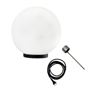 Dekorativ vitglänsande boll - LUNA BALL 40 cm inklusive monteringssats, 3 m kabel, spett - PREMIUM - UV small 0
