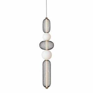 Pendellampa Max Light Bora P0592 svart/guld 22 cm small 1
