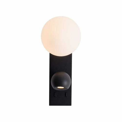 Kontrollera Vägglampa Max Light Atom W0351 svart 2-ljus 28 cm