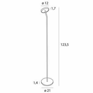 Golvlampa Max Light Ibiza F0060 svart 123 cm LED 8W metall 1 Golvlampa Max Light Ibiza F0060 svart 123 cm LED 8W metall small 1
