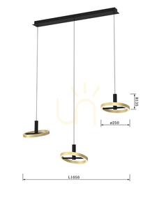 BREST - Aviano PREMIUM rak trippel pendellampa small 4