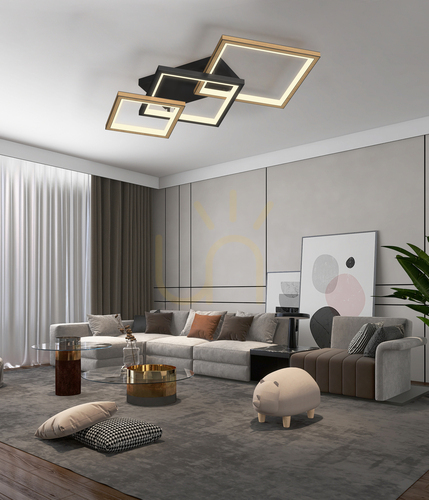 Kontrollera MATERA - Aviano PREMIUM taklampa med tre romber