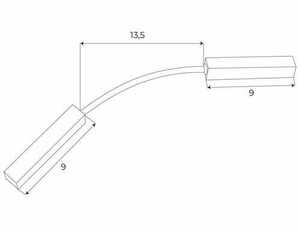 Strömanslutning för samlingsskena Max Light MAX Magnetic svart plast 31,5 cm MA0003 small 1
