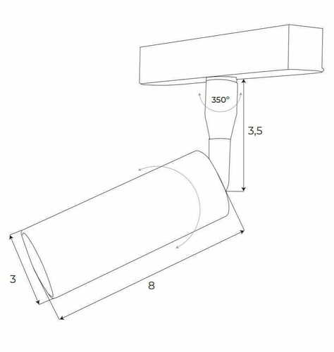 Kontrollera Spårljus Max Light MAX M0008N magnetisk spotlight svart LED 4,7W 3000K
