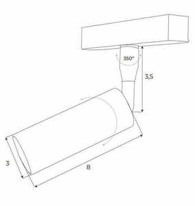Spårljus Max Light MAX M0008N magnetisk spotlight svart LED 4,7W 3000K small 1