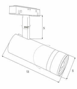 Spårljus Max Light Magnetic MAX M0013N svart LED 13W 3000K small 1
