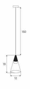 Pendant Light Max Light MAX M0015D Black 6W LED DALI 3000K 12 cm small 2
