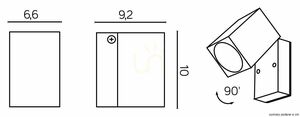 Utomhusvägglampa SU-MA MINI 5005 DG mörkgrå LED GU10 IP44 small 3