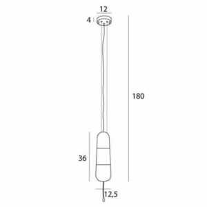 Max Light Mauri P0590 svart pendellampa med rökfärgat glas E14 1×12 W, 12 cm small 3
