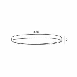 Plafond Max Light VIK C0237 svart/guld LED 48 cm small 2