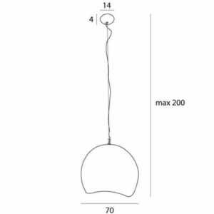 Pendant light Max Light Pierre P0534 white resin 70 cm small 2