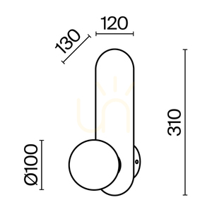 Vägglampa BAO MOD419WL-01G Maytoni small 12