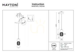 DROP taklampa MOD273PL-L16CH3K Maytoni small 6