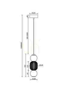 DROP taklampa MOD273PL-L16CH3K Maytoni small 7