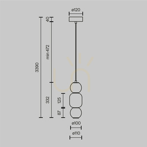 DROP taklampa MOD273PL-L16CH3K Maytoni small 8