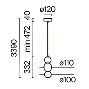 DROP taklampa MOD273PL-L16CH3K Maytoni small 9