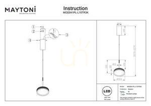 Taklampa EL MOD041PL-L15TR3K Maytoni small 10