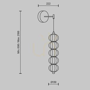GOLDEN CAGE MOD216WL-L10G3K vägglampa Maytoni small 11