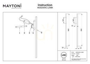 HALO vägglampa MOD245WL-L24BK Maytoni small 7