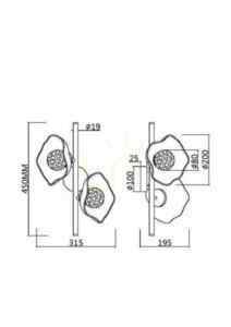 Vägglampa MIRACLE MOD207WL-02BS Maytoni small 7
