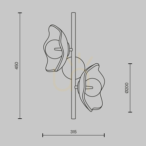 Vägglampa MIRACLE MOD207WL-02BS Maytoni small 8