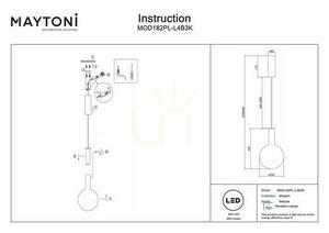 Maytoni Nebula MOD182PL-L4B3K svart LED-pendellampa 4 W 20 cm small 6