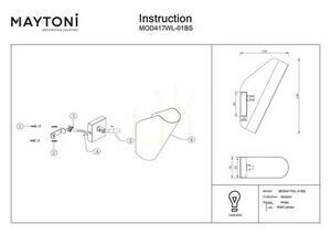 Vägglampa NOTTA MOD417WL-01BS Maytoni small 3