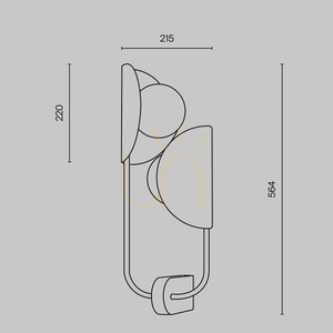 Vägglampa TROPIC MOD164WL-02BS Maytoni small 6