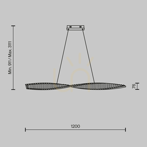 KRONE taklampa P097PL-L36BS3K Maytoni small 13